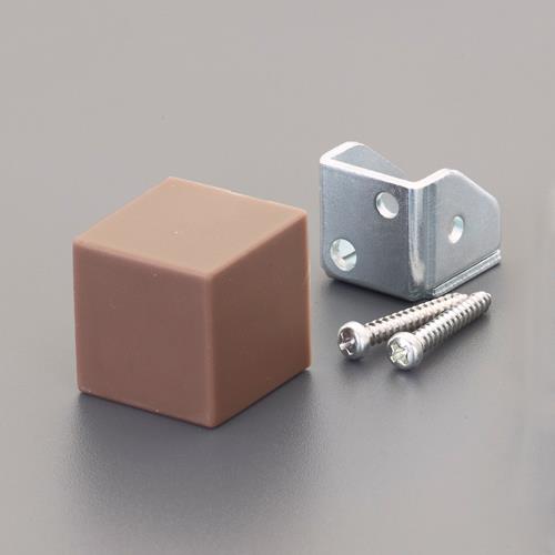 ESCO(エスコ) 25x25x25mm 戸当り(床用/ダークブラウン) EA951LG-111