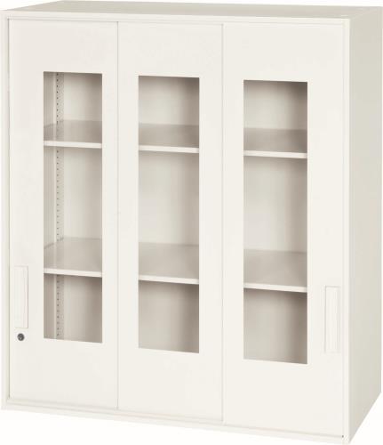 ダイシン工業 900x400x1030mm 収納庫(3枚引き戸/アクリル戸) V940-10TG