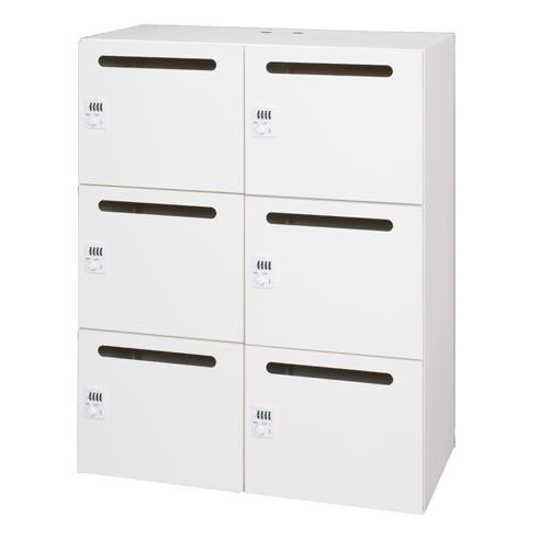 ダイシン工業 900x450x1140mm2列3段ロッカー(ダイヤル錠・ポケット付 L945-11SLD-W