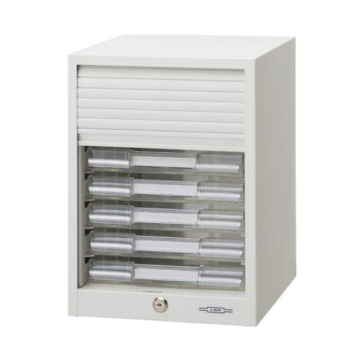 ライオン事務器(LION) 277x373x370mm/ 7段レターケース(シャッター付) 21709