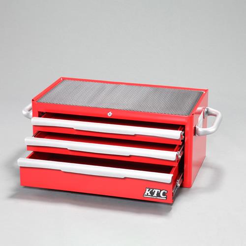 KTC(京都機械工具) 715x390x330mm/3段 ツールキャビネット(レッド) EKR-2003R