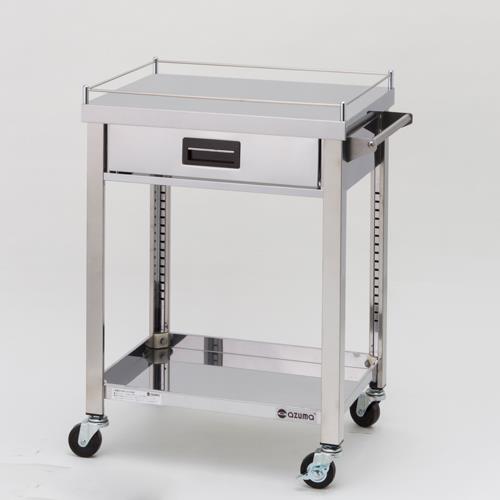 東製作所 600x450x800mm/100kg ワゴン(二段/ステンレス製) 4GWGO2-600K