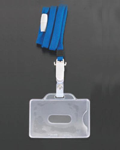 ライオン事務器(LION) IDカード用名札(ストラップ付/青) 29074
