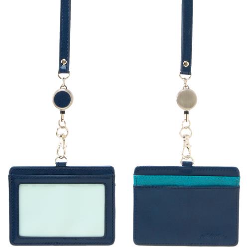 セキセイ(sedia) IDカードホルダー(ストラップ付/ブルー) BP-5703