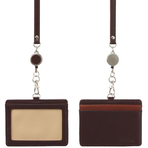 セキセイ(sedia) IDカードホルダー(ストラップ付/ブラウン) BP-5703