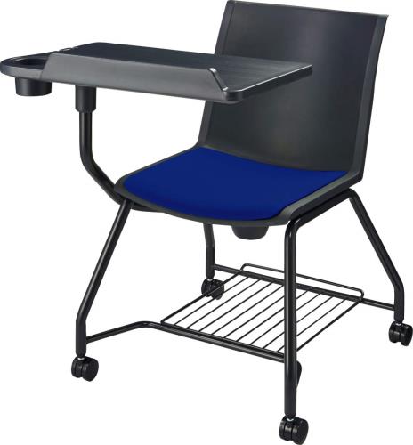 ライオン事務器(LION) ビジネスチェアー(メモ台付/ダークブルー) 63091