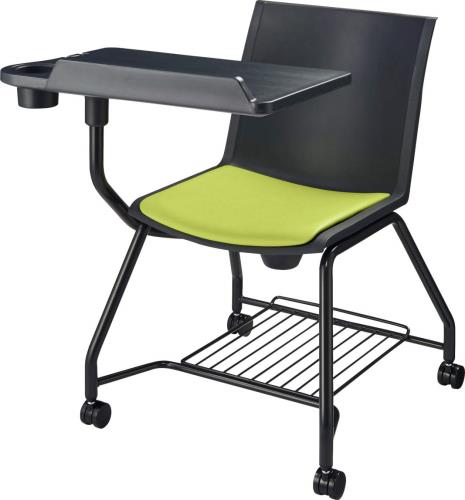 ライオン事務器(LION) ビジネスチェアー(メモ台付/グリーン) 63097