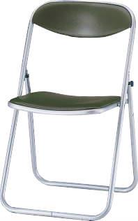 ライオン事務器(LION) 460x465x750mm 折畳み椅子(ビニール/ダークブラウン 69907