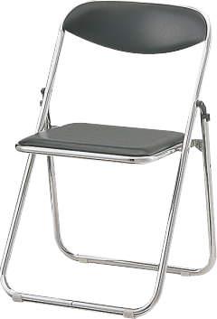 ライオン事務器(LION) 494x463x750mm 折畳み椅子(ビニール/ダークブラウン 50805