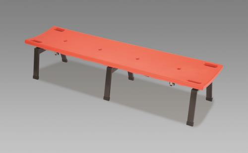 テラモト 1780x460x380mm ベンチ(担架兼用/オレンジ) BC-309-118-5