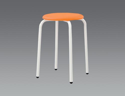 アイリスチトセ φ300x460mm 丸スツール(オレンジ) CRS-46P