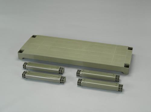 ESCO(エスコ) 1200x450x87mm ラック棚/連結式(OD色・PP製) EA976AL-41A