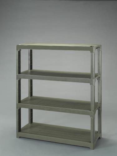 ESCO(エスコ) 1200x450x1372mm/4段 プラスチック棚(OD色) EA976AL-44