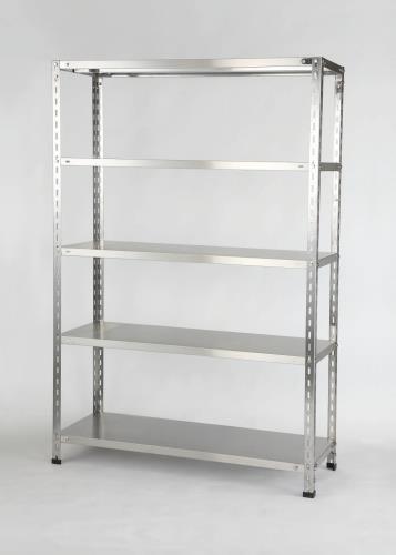 ESCO(エスコ) 1500x450x1800mm/150kg ステンレス軽量棚(5段) EA976EB-150