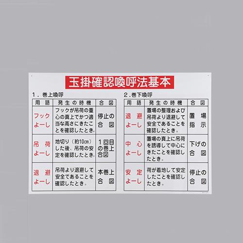 ESCO(エスコ) 600x900mm 玉掛確認喚呼法基本 EA983AK-85