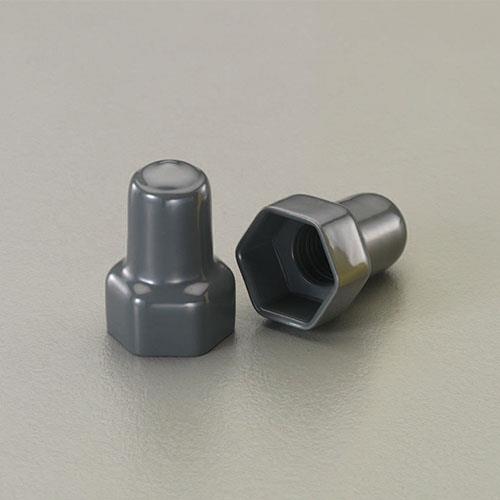 ESCO(エスコ) M12シングルナット用保護キャップ(グレー/2個 EA983FN-712G