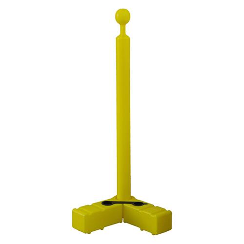 ミツギロン 242x369x815mm チェーンスタンド(L型ベース/黄) SF-77