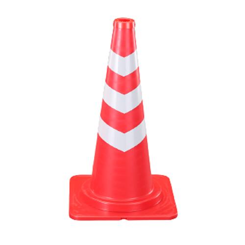 ミツギロン 380x380x670mm ヤワラカ カットコーン(赤/反射有/2本) CN-14