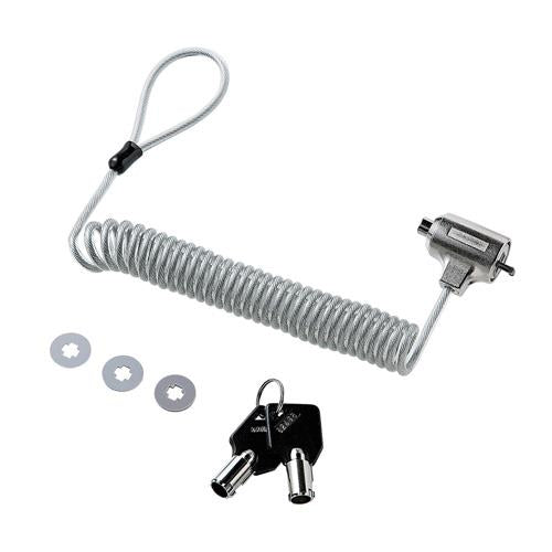 サンワサプライ φ4.2mmx0.3-1.9m パソコンセキュリティワイヤー SLE-14S