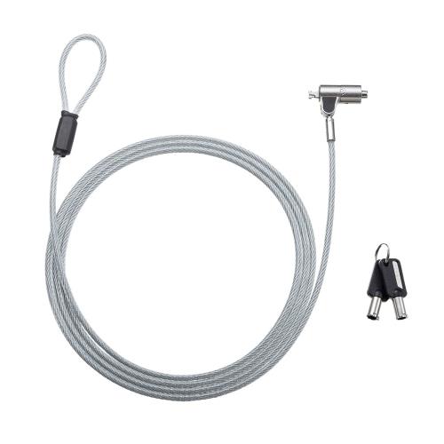 サンワサプライ φ4.4mmx2.0m セキュリティワイヤー(Nano Saver対応) SLE-38S