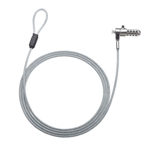 サンワサプライ φ4.4mmx2.0m セキュリティワイヤー(Nano Saver対応) SLE-40S