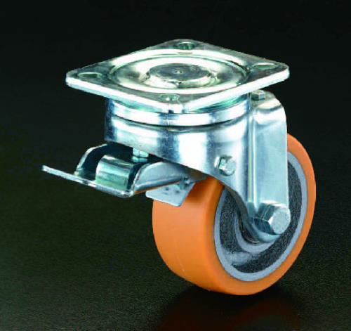 ESCO(エスコ) 125mm キャスター(自在金具・前輪ブレーキ付) EA986KG-2