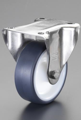 ESCO(エスコ) 125mm キャスター(固定金具・ステンレス製) EA986LC-125A