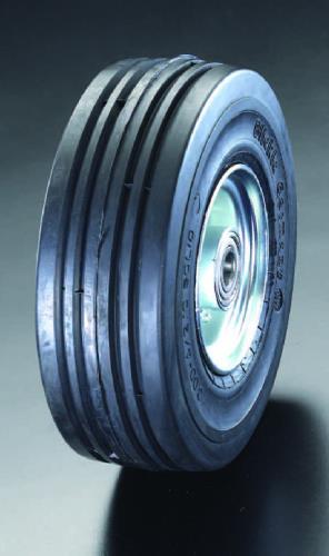 ESCO(エスコ) 306x105mm 車輪(エラスティックタイヤ・スチールリム・ベアリング EA986MM-300