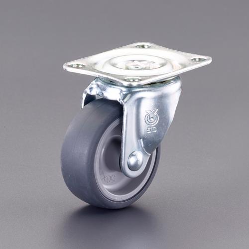 イマンキャスター ユーエイキャスター 65mm キャスター(自在金具付・ｴﾗｽﾄﾏｰ車輪) G-65EL