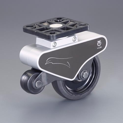 ユーエイキャスター 125mm 段差乗越えキャスター2個(ベース 122x122mm) BPT125RHKP2SF-DD9090