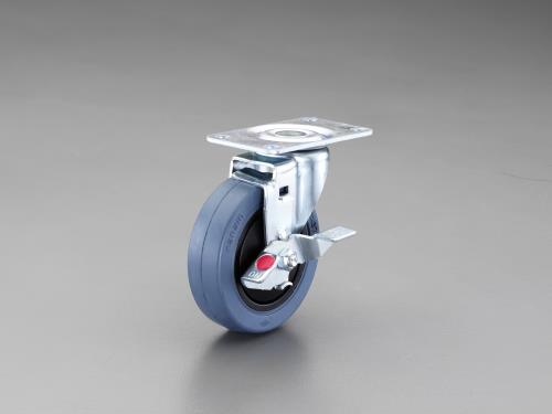 ナンシン 100mm キャスター(自在金具・微音・ブレーキ付) TES-100NRC S-2