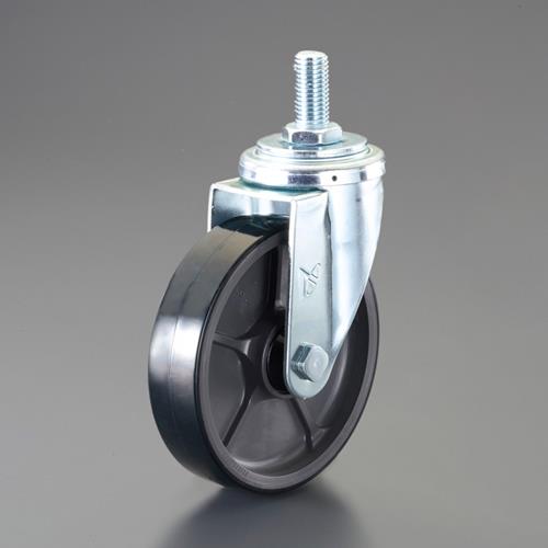 ナンシン 125mm キャスター(自在金具・ねじ式・ウレタン) SSC-125GNU