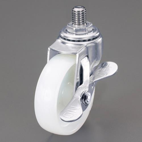 ナンシン 65mm キャスター(自在・ネジ式・ブレーキ・ステンレス製) SU-SEL-65NL S-2