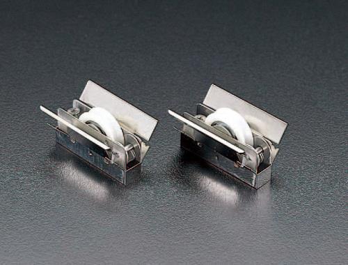 ESCO(エスコ) 9.5-14mm 戸車(サッシ用・樹脂車・ステンレス枠/2個) EA986RJ-10
