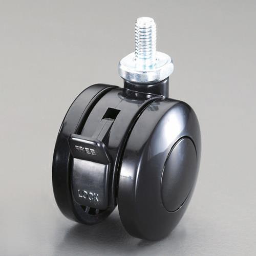 東信製作所(トーシン) 40mm キャスター(ツインホイール・M8ネジ・ブレーキ付) TS40-B