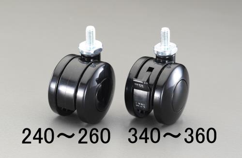 東信製作所(トーシン) 60mm キャスター(ツインホイール・M8ネジ・ブレーキ付) TS60-B