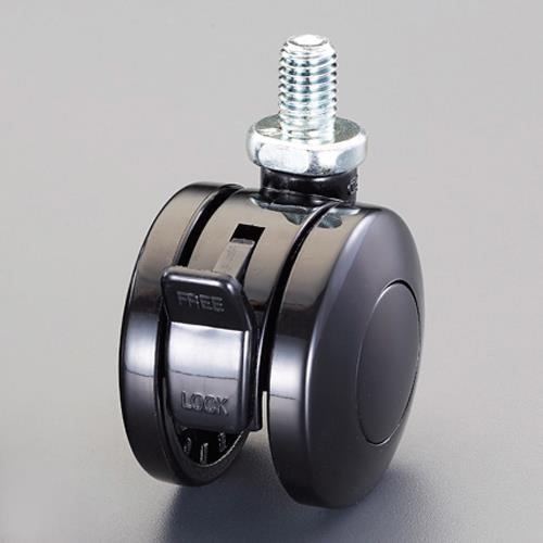 東信製作所(トーシン) 50mm キャスター(ツインホイール・M10xP1.5ネジ・ブレーキ付) TS50-B