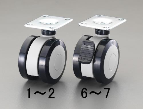 東信製作所(トーシン) 100mm キャスター(ツインホイール・ブレーキ付) TSW100-P
