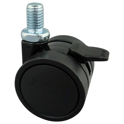 東信製作所(トーシン) 40mm キャスター(ツインホイール/ブレーキ付/U3/8x16山) TUS40-B