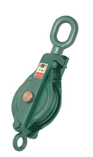 スリーエッチ 125mm 強力型滑車(1車・オーフ) 125×1SO