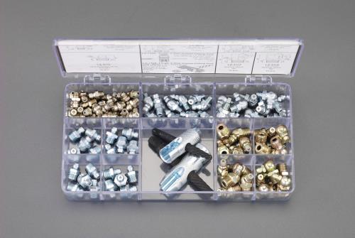 ESCO(エスコ) UNF1/4'-PTF1/8' グリースニップルセット EA991CX-101