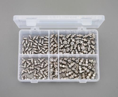 ESCO(エスコ) UNF1/4'-UNF5/16'-G 1/8' グリースニップルセット EA991CX-44