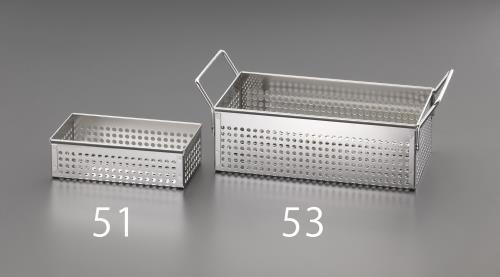 ESCO(エスコ) 350x180x100mm バスケット(取手付・ステンレス製) EA992CV-54