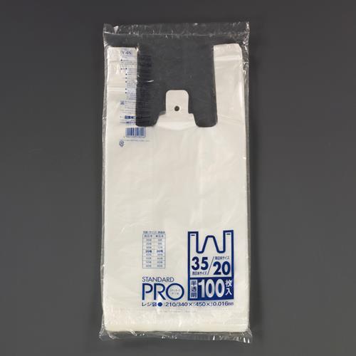 日本サニパック 210/340x450mm 手提げ袋(半透明/HDPE/100枚 Y-4N