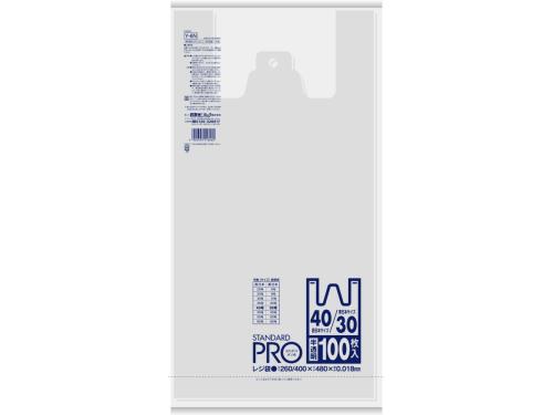 日本サニパック 260/400x480mm 手提げ袋(半透明/HDPE/100枚 Y-6N