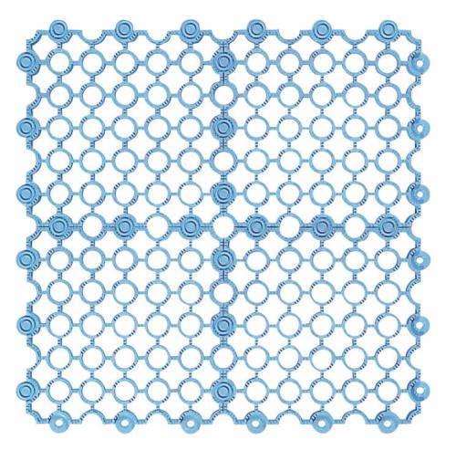 テラモト 150x 150mm すのこ(プラスチック製/青) MR-061-072-3