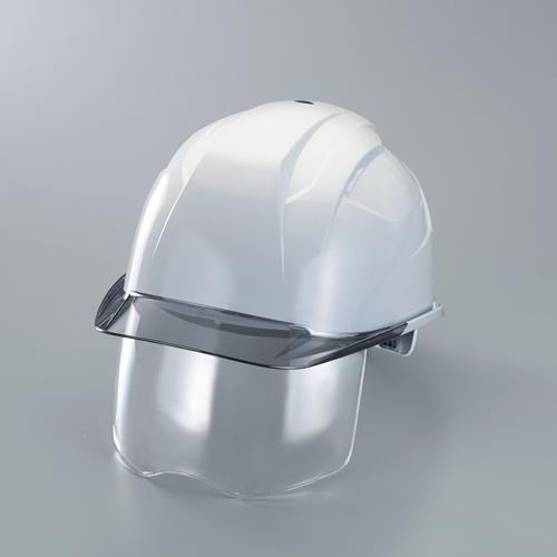トーヨーセフティー ヘルメット(シールド付/白・スモーク) No.397F-S-C