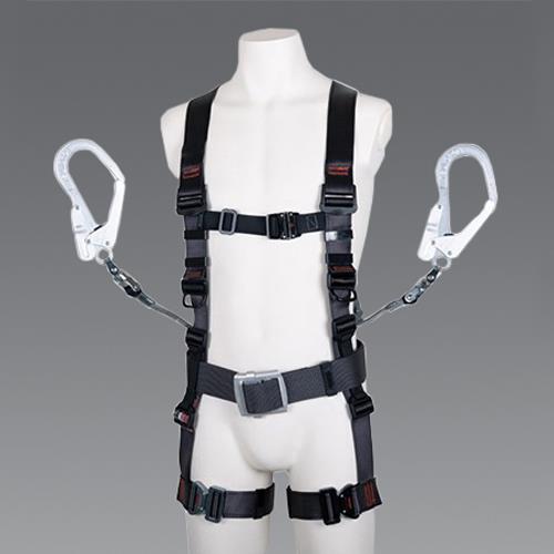 藤井電工 墜落制止用器具(フルハーネス/巻取式ツインランヤード付) TH-506-2CR93SV-OT-2R23