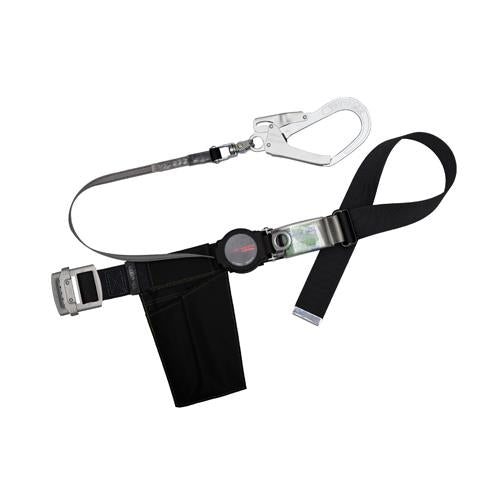 藤井電工 墜落制止用器具(胴ベルト/巻取式ランヤード付) TB-ORL-593SV-BLK-L