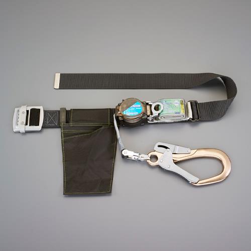 藤井電工 墜落制止用器具(胴ベルト/2way巻取式ランヤード付 TB-TRL-590ALSV-BLK